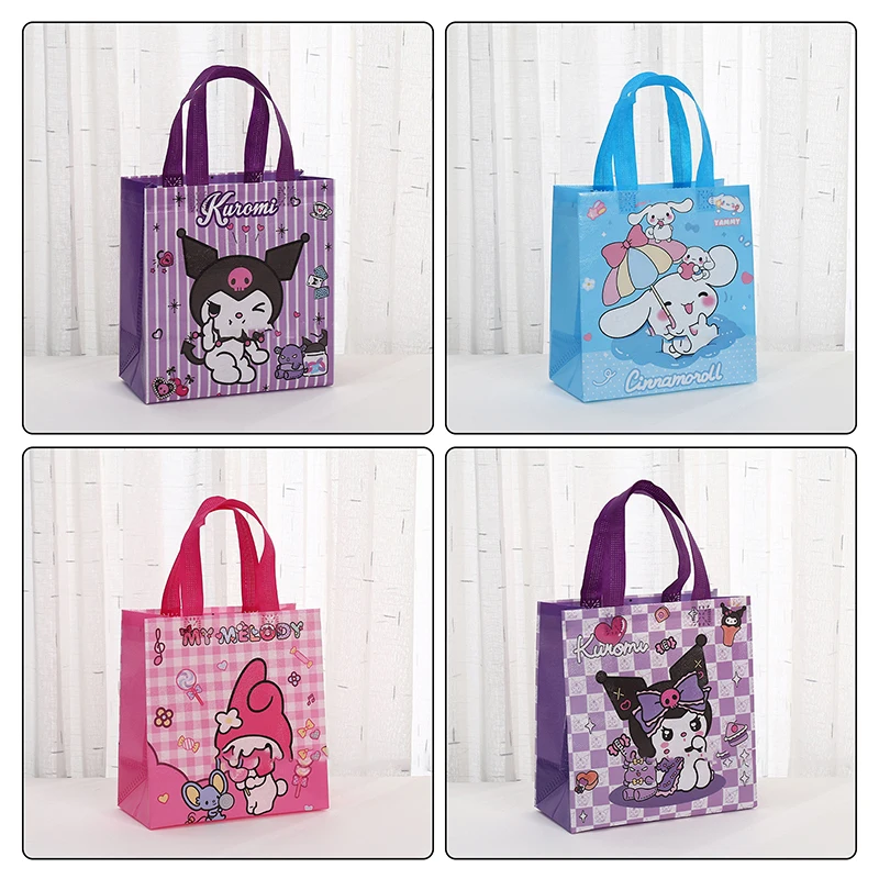 Sanrio Kuromi My Melody Tote Bag Children's Birthday Gift Dessert Non-woven Fabric Candy Bag Gift Bag Party Decoration Supplies