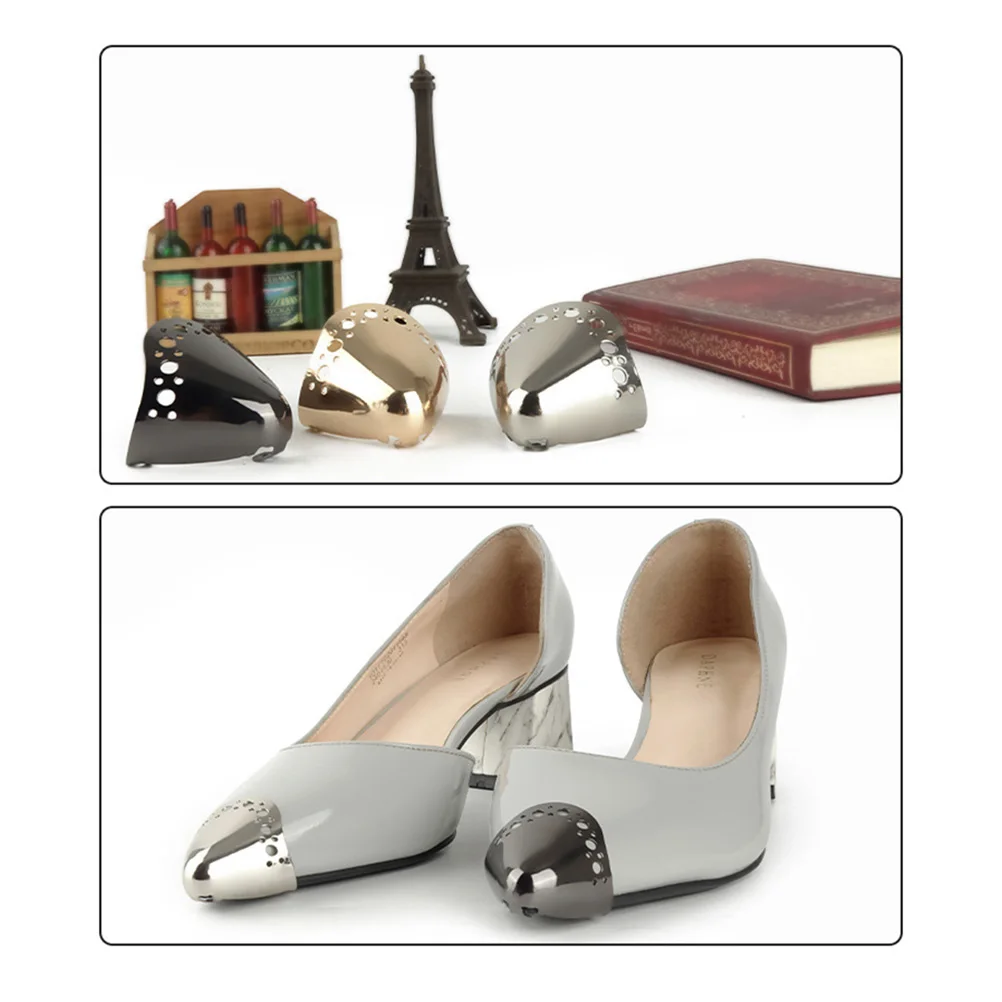 

Pcs High Heel Toe Protector Shoe Tip Covers Metal Durable Elegant For Women Wedding Party Use Gold Silver Black Size 3