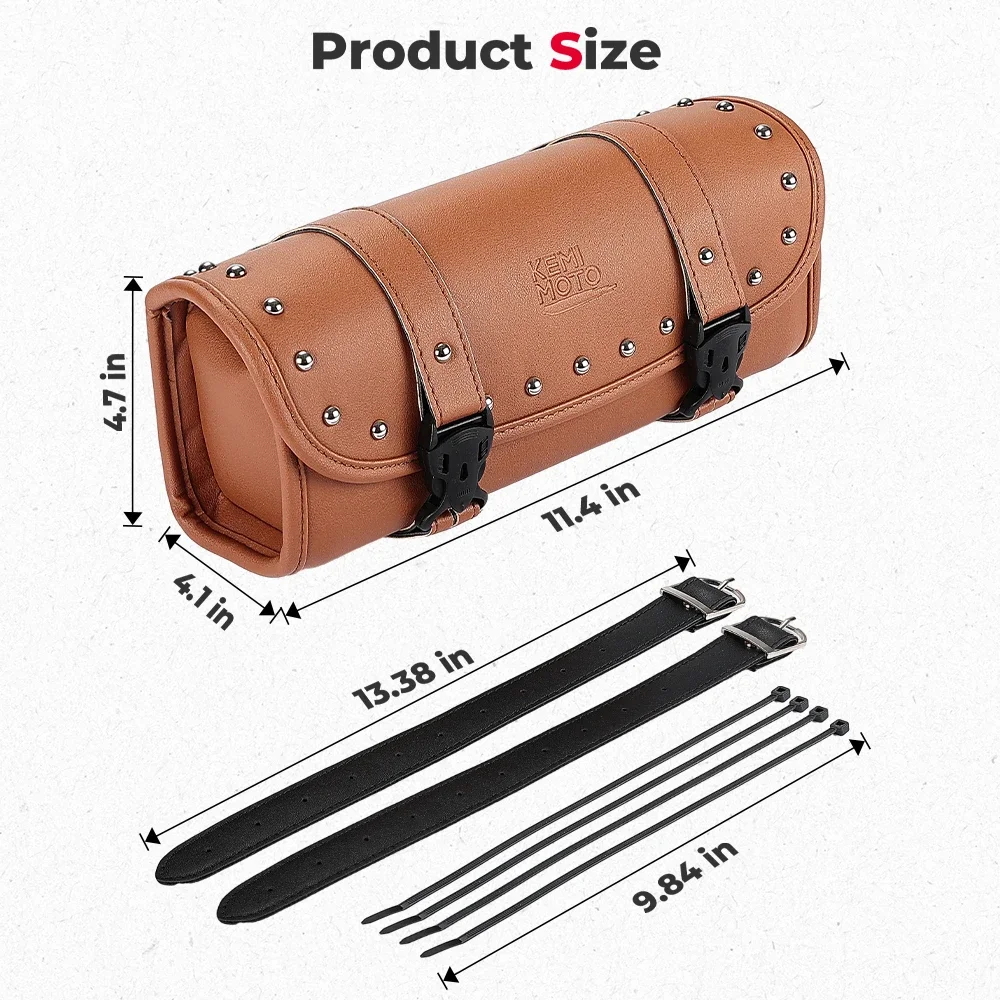 Bolsa de herramientas delantera Universal para motocicleta, bolso de almacenamiento para manillar de motocicleta, resistente al agua, de cuero PU, para R1250GS, R1200GS