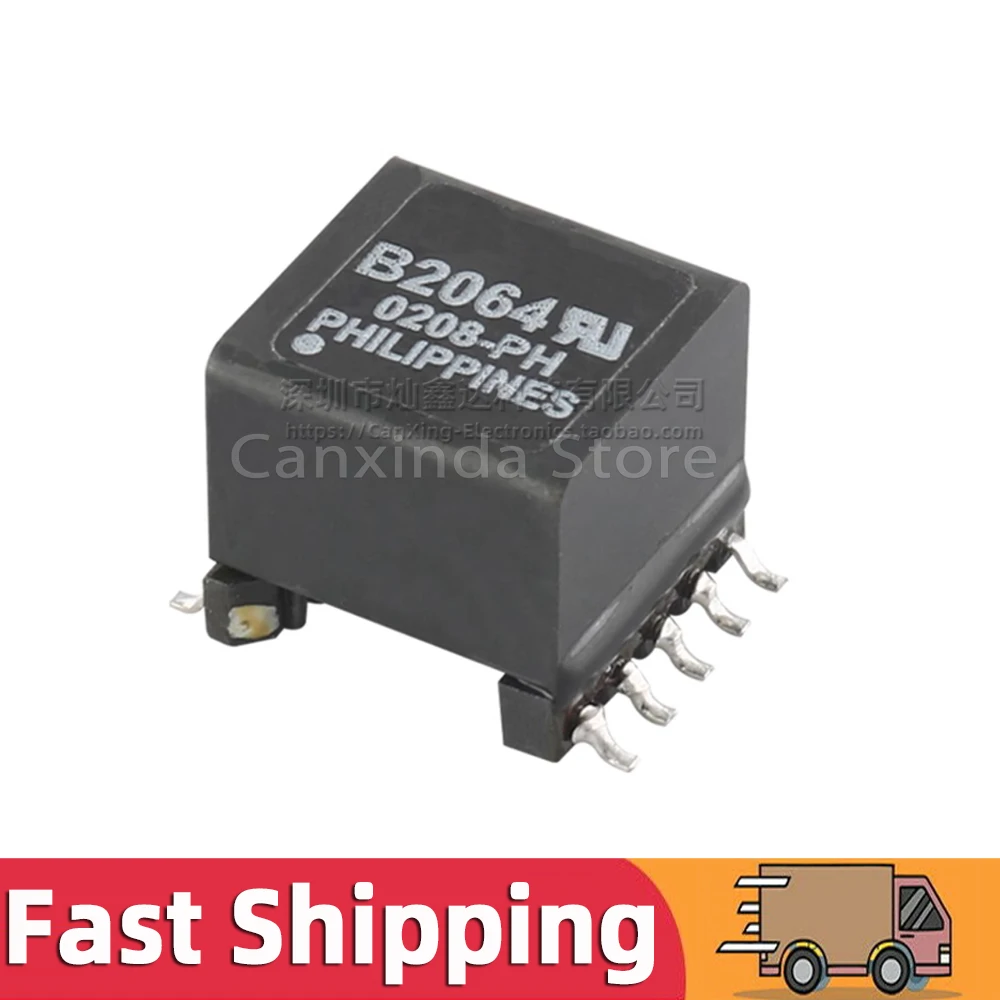 5pcs B2064 SMD Dual Winding Audio Signal Isolated Transformer Turns Ratio 1:1 480UH 30kHz-1.1MHz ADSL Line Transformer