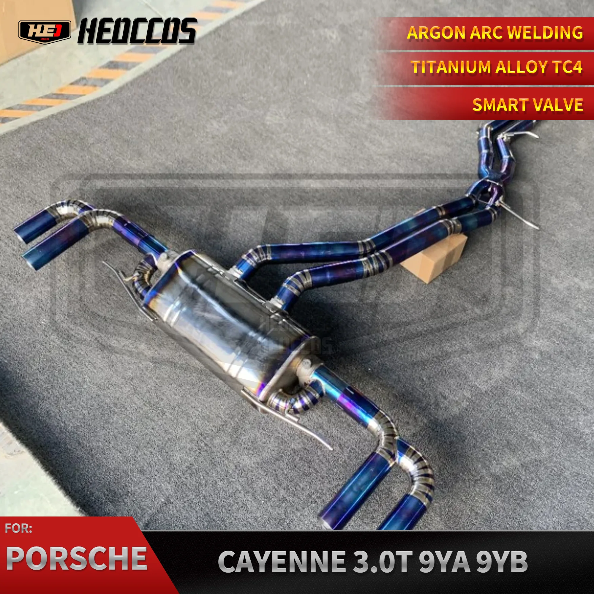 HEO Argon arc welding Performance Valvetronic Exhaust Catback System For Porsche 958 Cayenne 3.0t 3.6 4.8t Exhaust