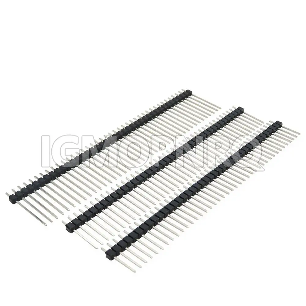 10PCS 40 Pin 1x40 2x40 Length 15/17/19/21/23/25MM Single Double Row Male Breakable Pin Header Connector Strip For Arduino 2.54MM