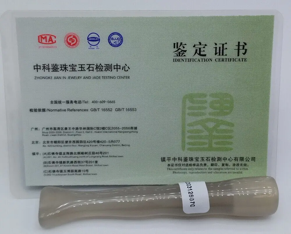 أنبوب فلتر سجائر من العقيق الرمادي الدخاني الطبيعي المنحوت يدويًا مقاس L 81 مم #6