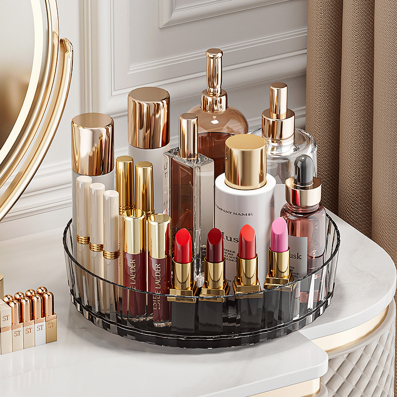  Rotating Kitchen Storage Rack Multi-Functional Desktop Organizer for Cosmetics And Seasonings Entrance Home Organization Box 