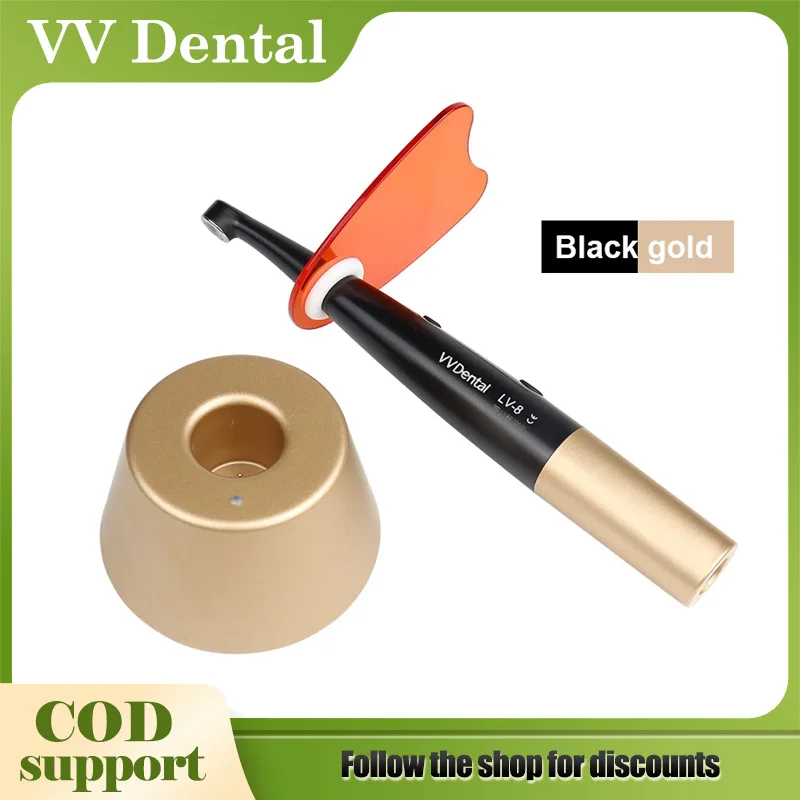 VV Стоматологическая полимеризационная лампа Фотополимерная беспроводная светодиодная лампа 3S для лечения смолы 3 Вт Мощный синий светодиодный светильник Ортодонтия Полимеризация