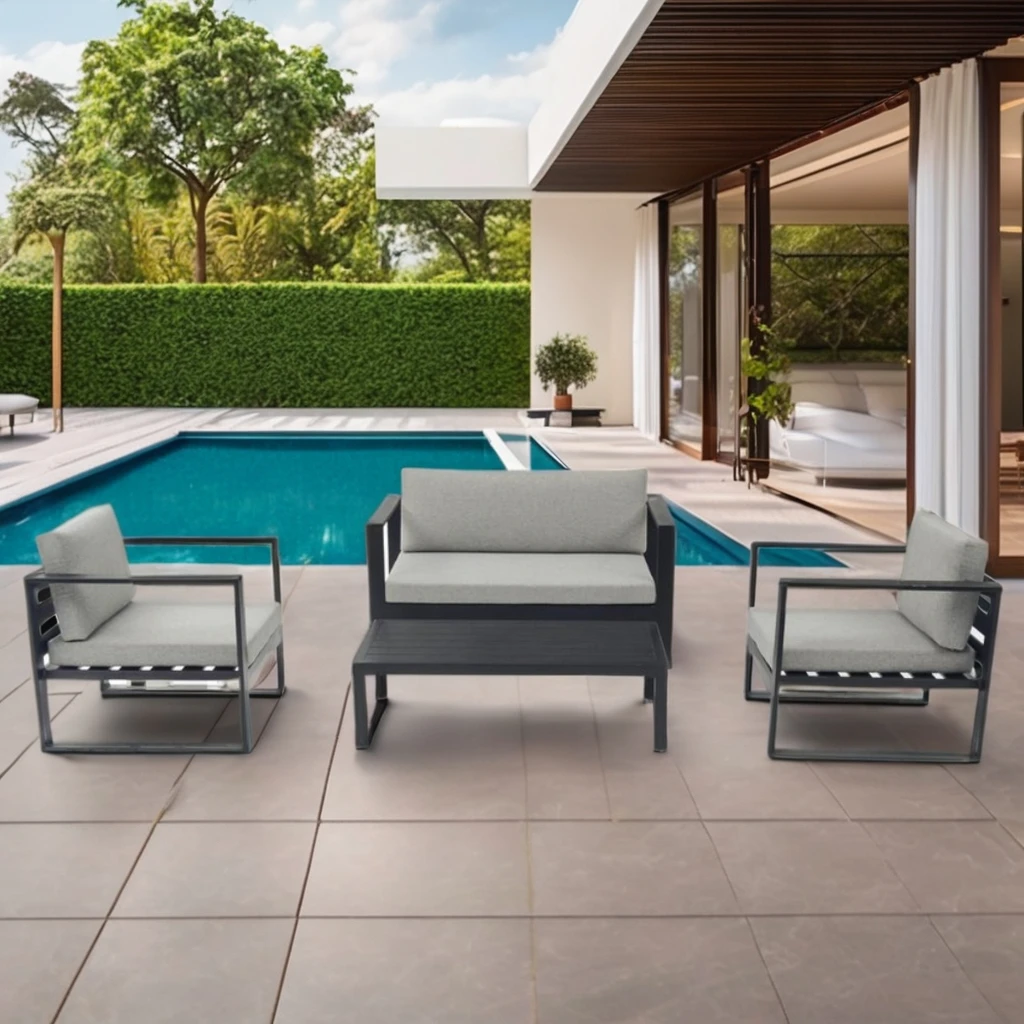 

Modern Outdoor Sofa Set for Courtyard Hotel Park & Living Room Wholesale Metal Garden Furniture for Apartment Use
