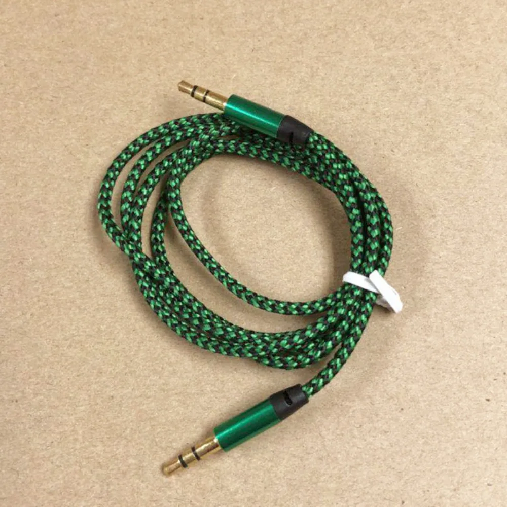 3.5mm Audio Cable Colorful Weaving Copper Wire Core Vehicle Universal Connection Line Colour Public To Public