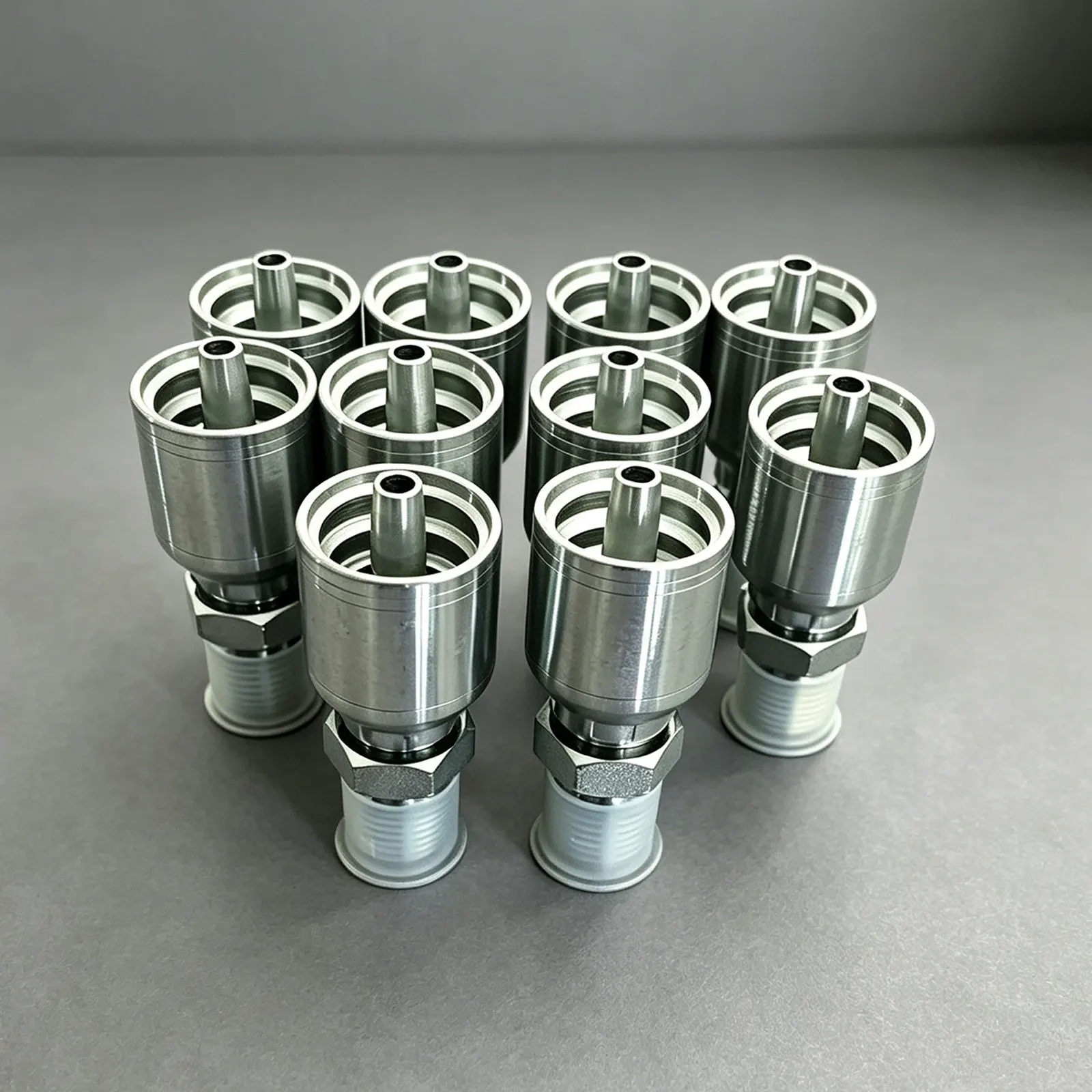 10 Pack MP-6-6 10143-6-6 3/8 Inch Hydraulic Crimp Fitting MP Style Pipe Connector for Machinery