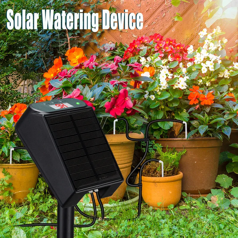 

Solar Irrigation system for Garden Automatic Drip Irrigation Kit with Smart Timer Garden Watering System for Plants