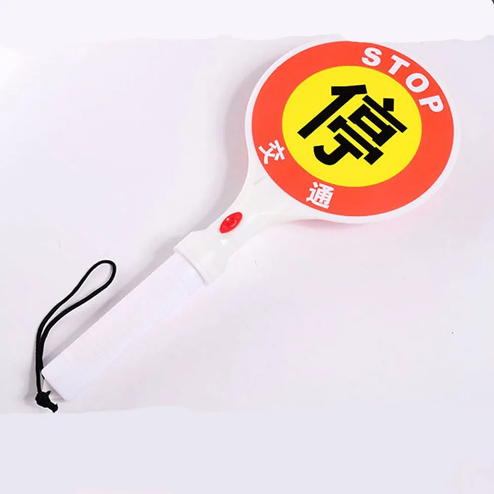 Two-Way Handheld LED Traffic Sign Stop Light Lamp Car Indicator Warning Sign Baton Flashlight