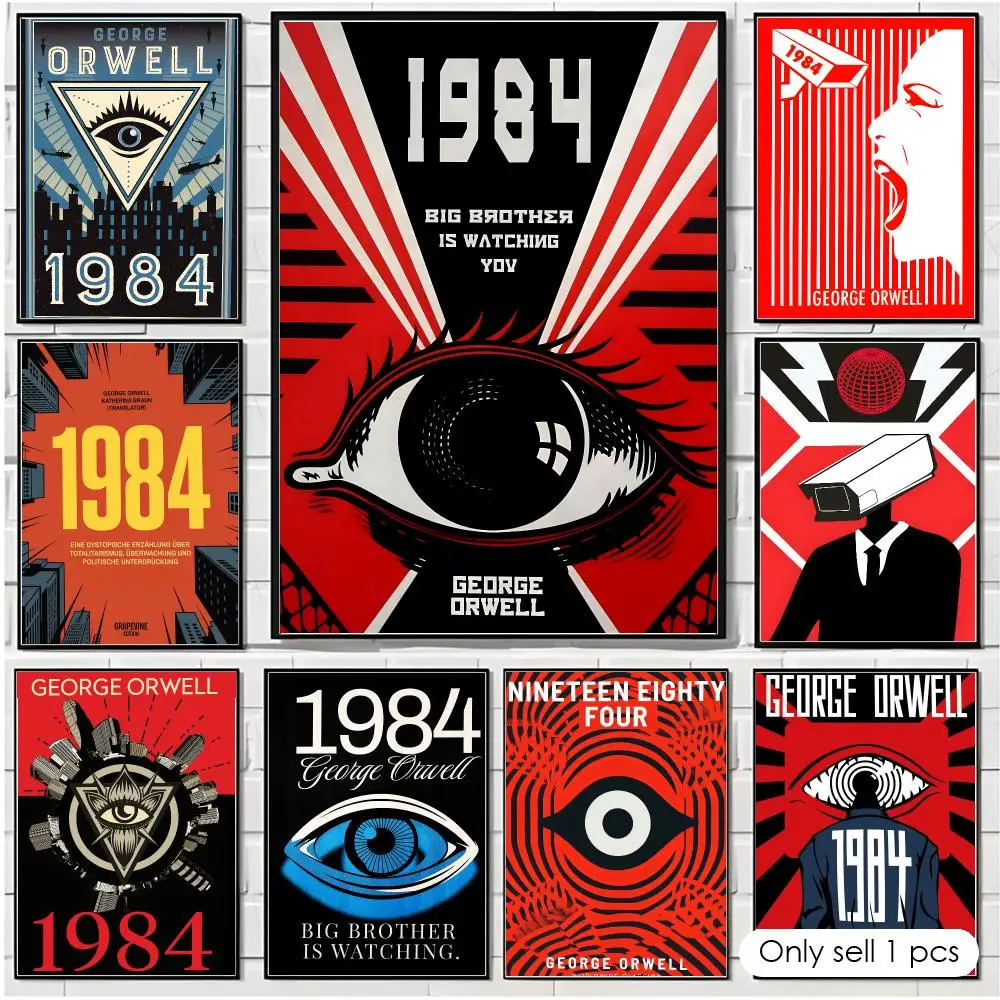 Famous G-George Orwell 1984 Poster Wall Art Poster Print Decorative Artwork for Bedroom Living Room Office Home Decoration