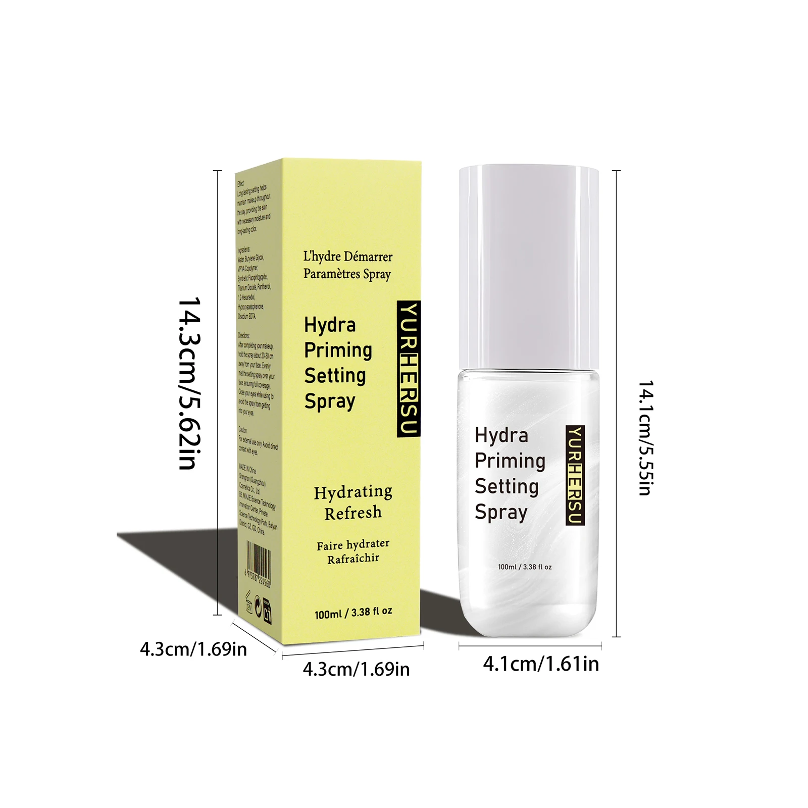 Spray fixateur de maquillage pour le visage – Finition mate longue durée et contrôle de l'huile – Tous types de peau