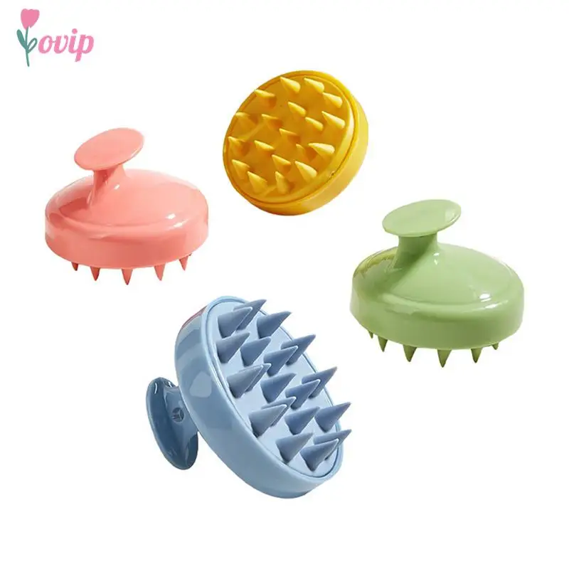 Cleaning Wet And Dry Scalp Massage Brush Adult Baby Handle Hair Wet With Shampoo Cleaning Baby Comb Massage