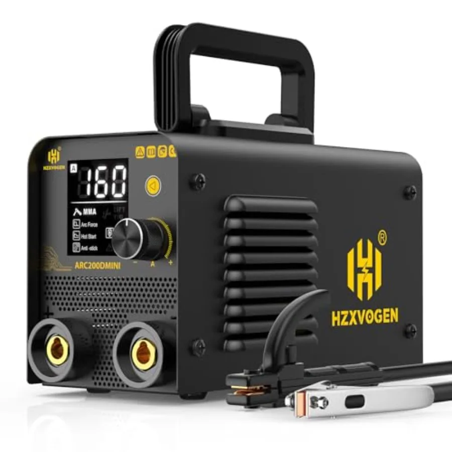 

H HZXVOGEN 200A Mini Stick Welder, 2 in 1 Lift TIG/MMA ARC Welder hine, 110V Portable Welding hine with Arc Force, Hot Start, A