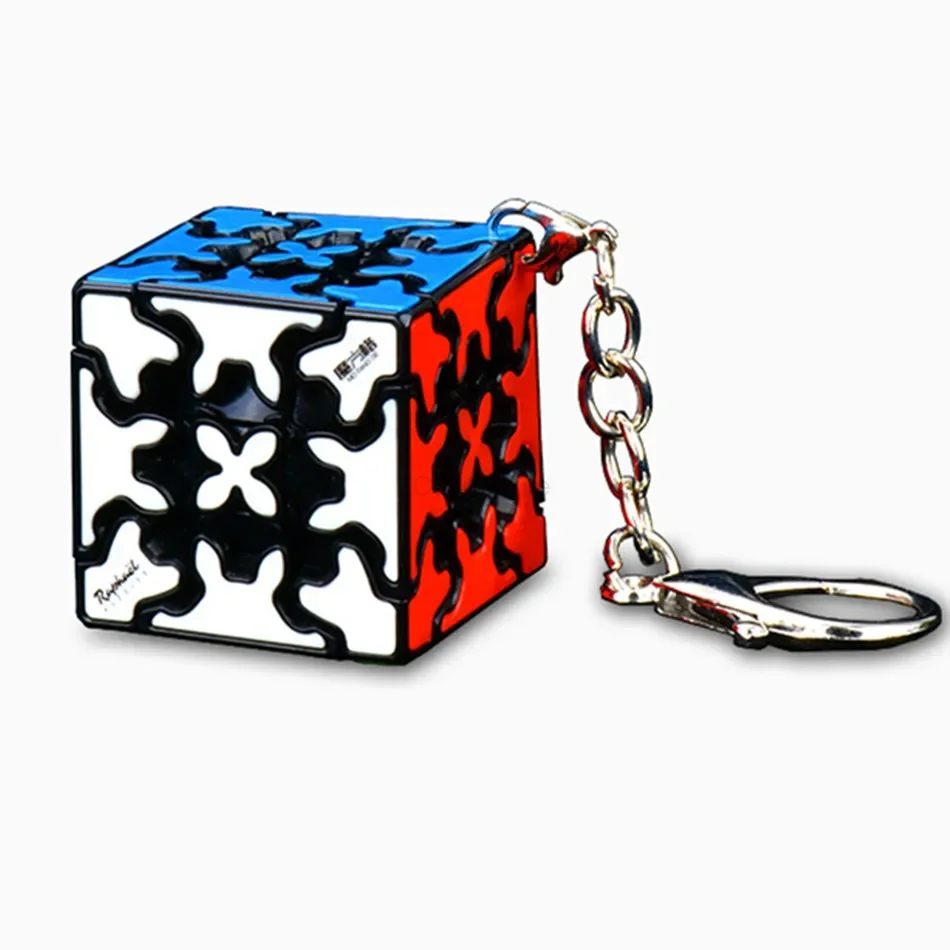 [ECube] QiYi Mini Keychain MoFangGe Ivy pyraminx 2x2 3x3 gear Magic Cube puzzle  Pendant Chain cubo magico Toys Children