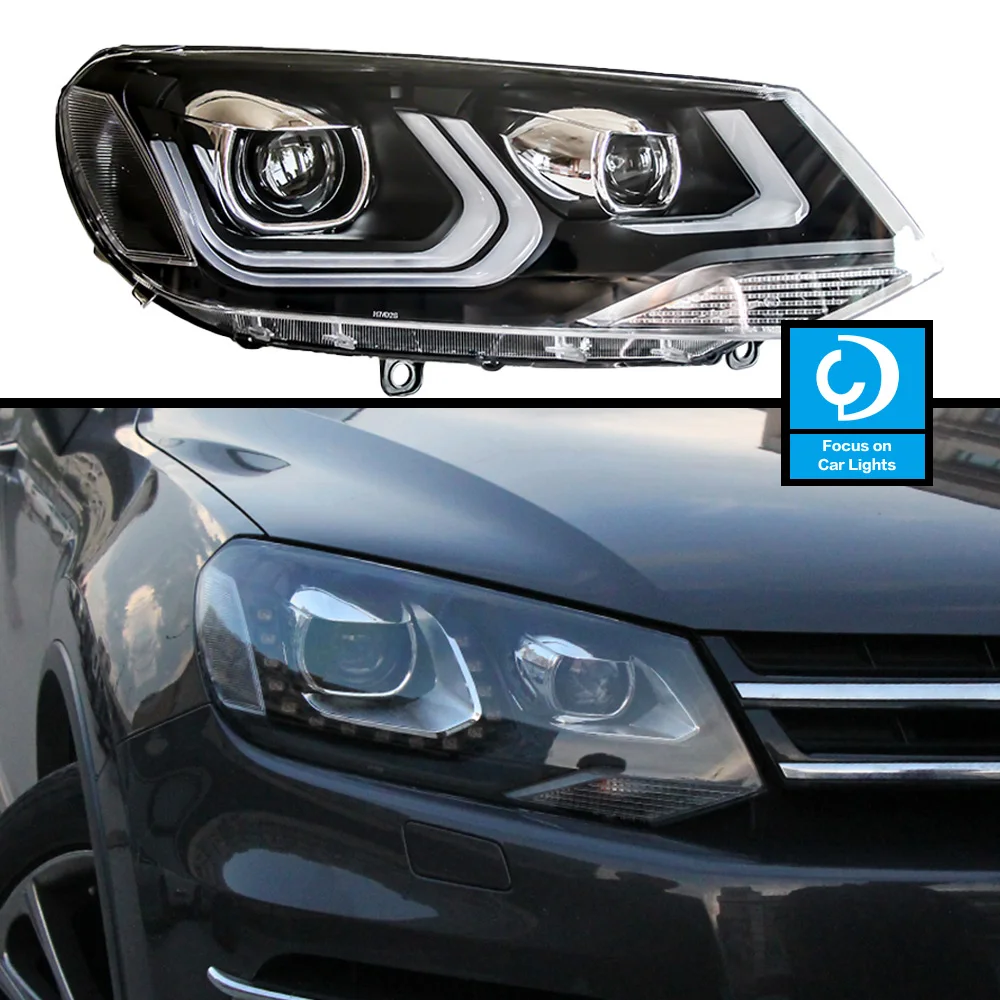 

Car Front Headlight for VW Touareg 2011-2015 Fiesta LED HeadLamp Styling Dynamic Turn Signal Lens Automotive Accessories 2PCS