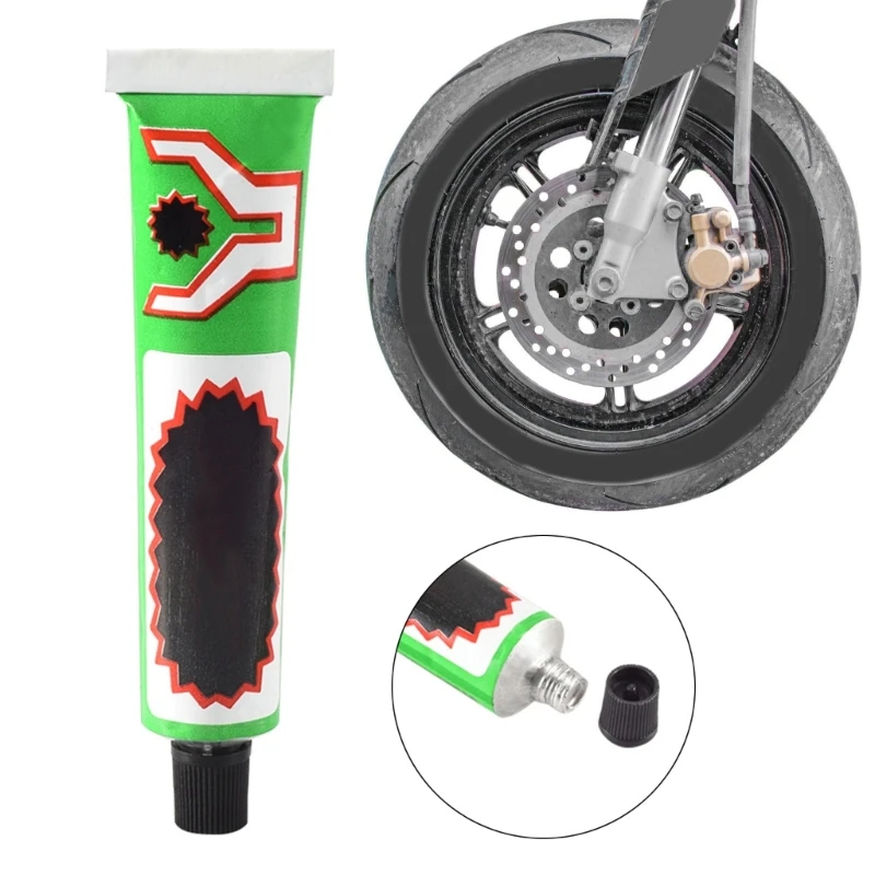 Motorcycle Tire Repair Glues Motorbike Tyre Sealant Bike Tire Repair Adhesive Visible At Night for Emergency Puncture Fix D7YA