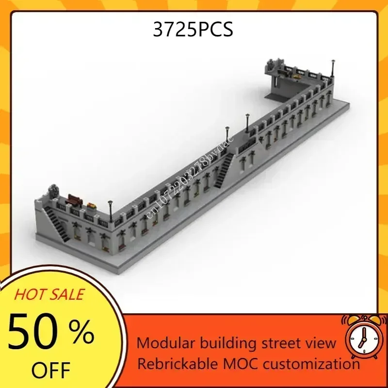 Promenada parisina Modular MOC vista de calle creativa modelo rompecabezas personalizados arquitectura DIY educación ensamblaje modelo juguetes regalos