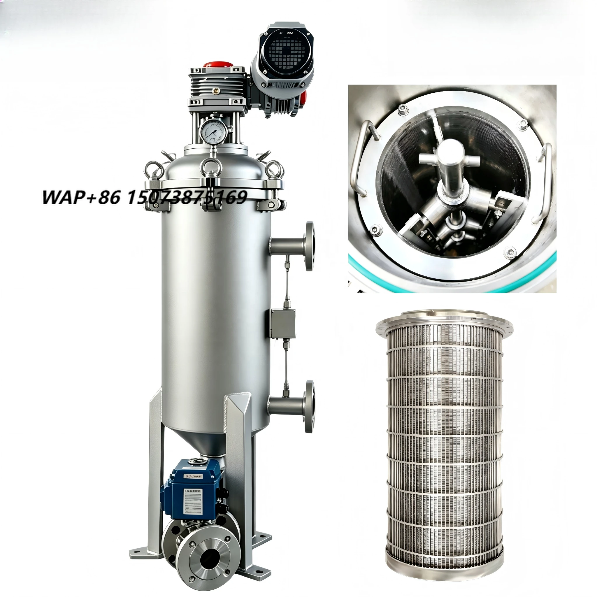 Swimming Pool Water Self-Cleaning Scraper Filter Automatic Debris Removal for Pool Spa Aquaculture Recirculation
