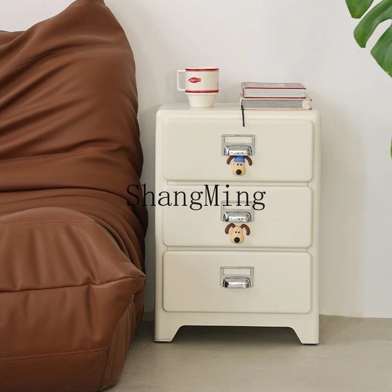 

SM retro bedroom home iron bedside metal drawer storage cabinet drawer storage cabinet