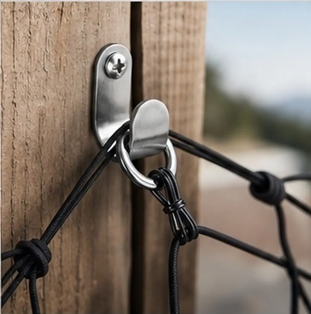 50Sets Trailer Tarpaulin Hooks Heavy Duty Waterproof Metal Hangers Expansion Screws Cargo Net Hooks Garage Storage Trailer