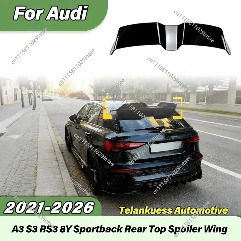 For Audi Hatchback A3 8Y Sportback 2021 2022 2023 2024 2025 2026 Car Rear Trunk Spoiler Suv Rear Wing Body Modification Kit