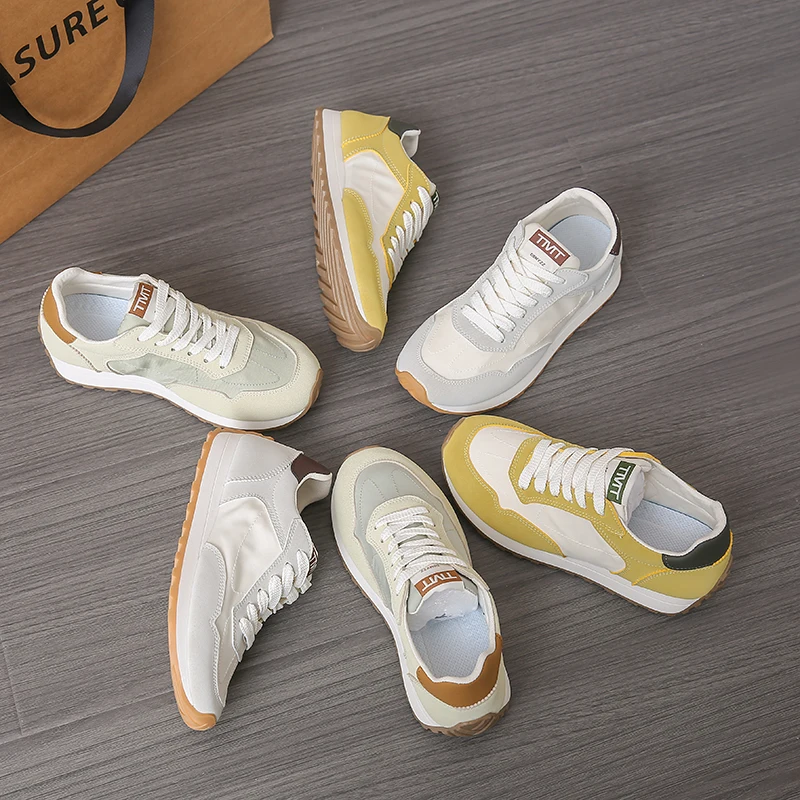

Women Shoes 2025 New Autumn Trendy Brand Torre Female Thick Sole Increased Casual Flow Reflective Sports Running Trendy Shoes
