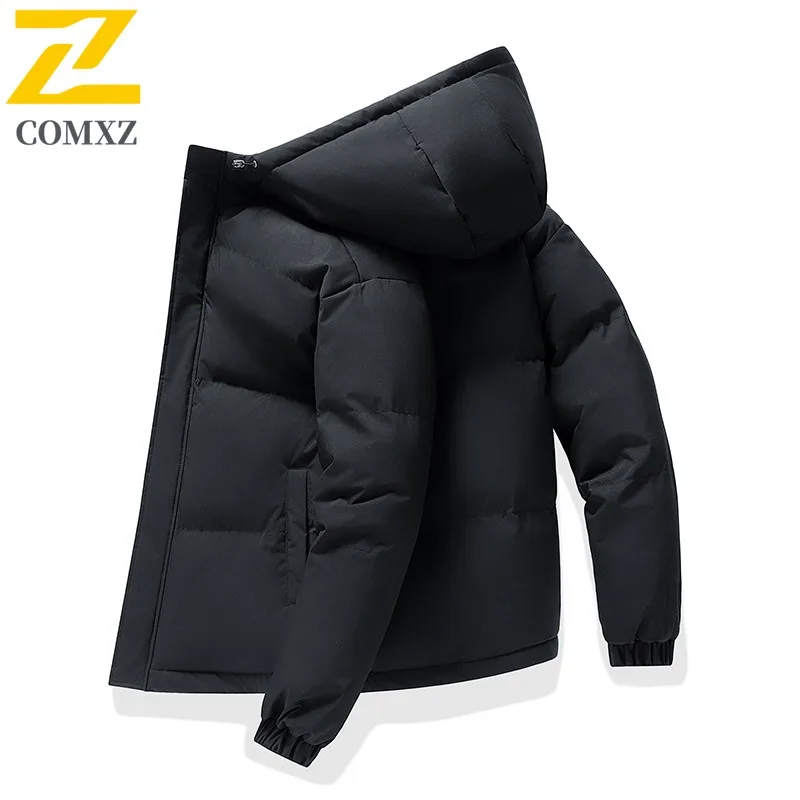 COMXZ M 8XL High Quality Padded Jacket Men Plus Size Winter New Loose Cross Border Hooded Padded Jacket Puffer Jacket Short Coat