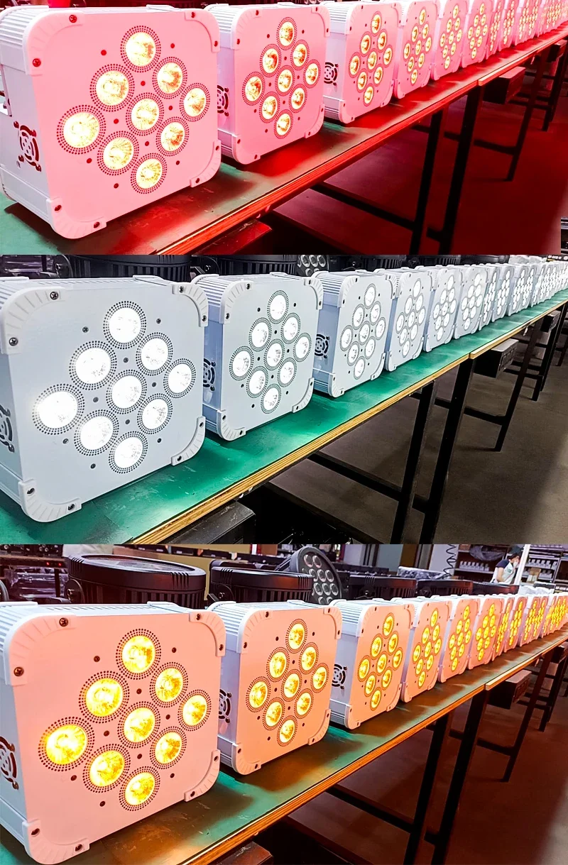 Envío Gratis RGBWA UV 6 en 1 LED Par luz etapa 9*18W Uplight alimentado por batería inalámbrico DMX y aplicación IR remoto par uplight