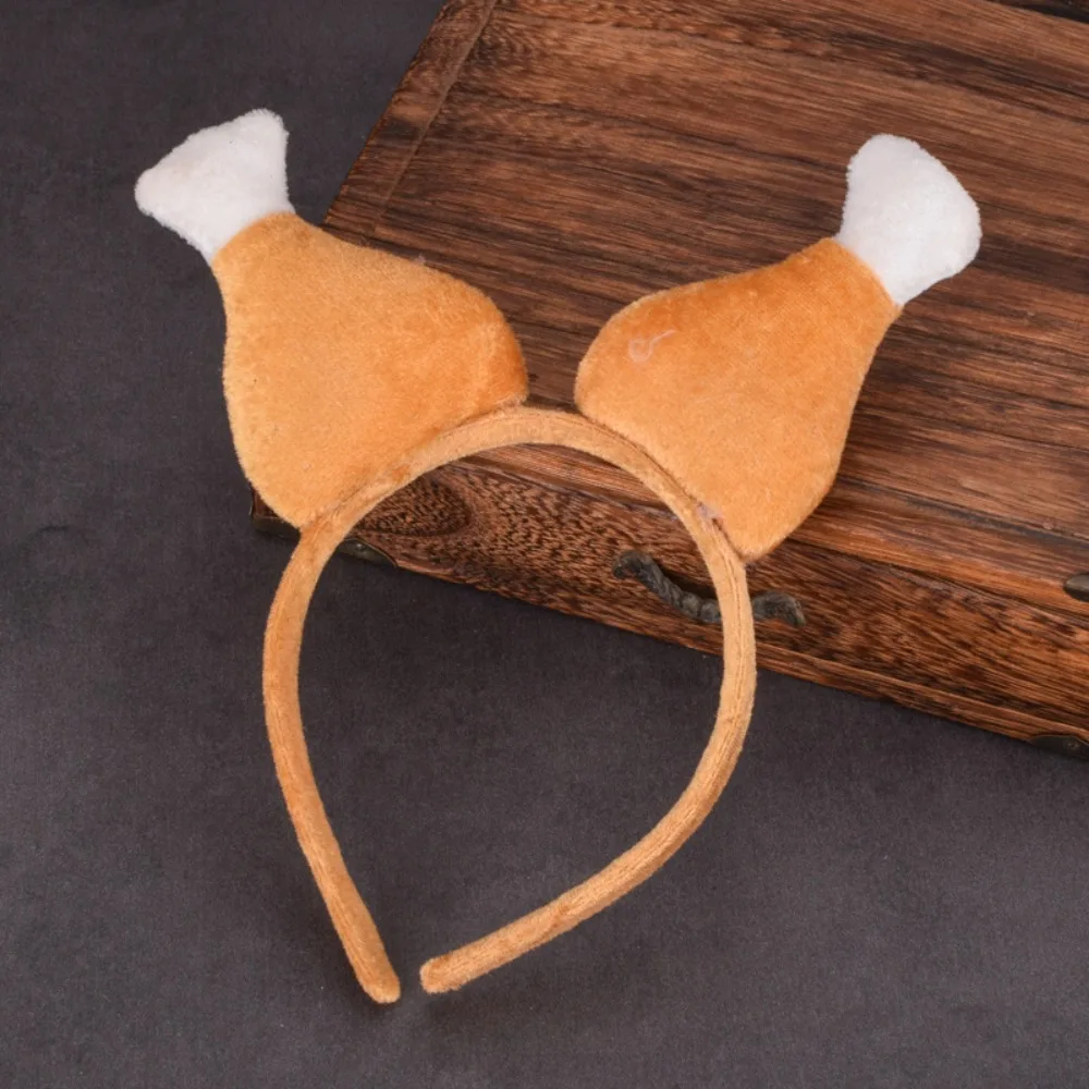 Cartoon Carnival Chicken Leg Hat Thanksgiving Decoration Fancy Costume Carnival Chicken Leg Hat Festive Cap Carnival Hat Adult