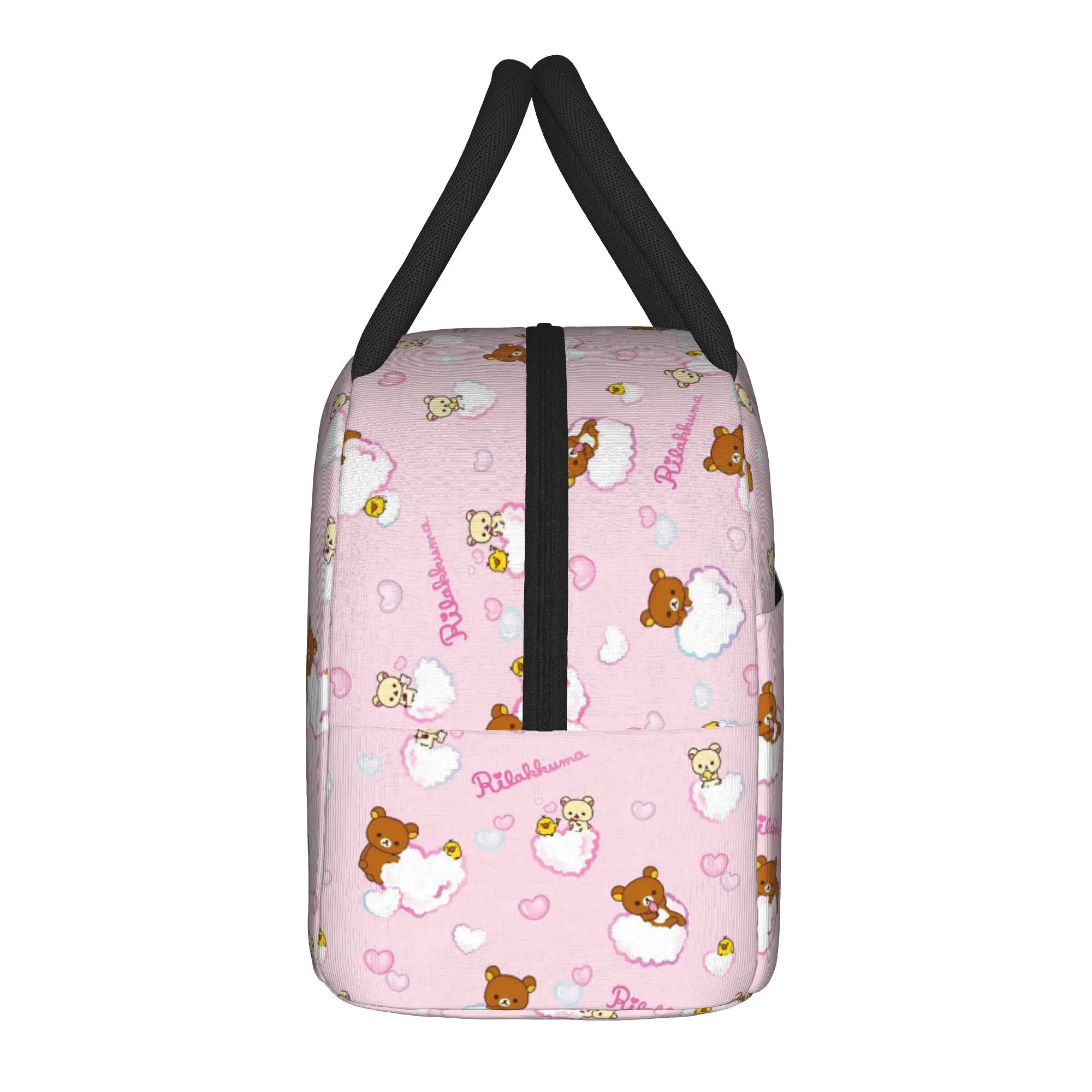 Rilakkuma Korilakkuma Cartoon Insulated Lunch Bag Cooler Bag Reusable,Lunch Container  High Capacity Tote Lunch Box Bento Pouch