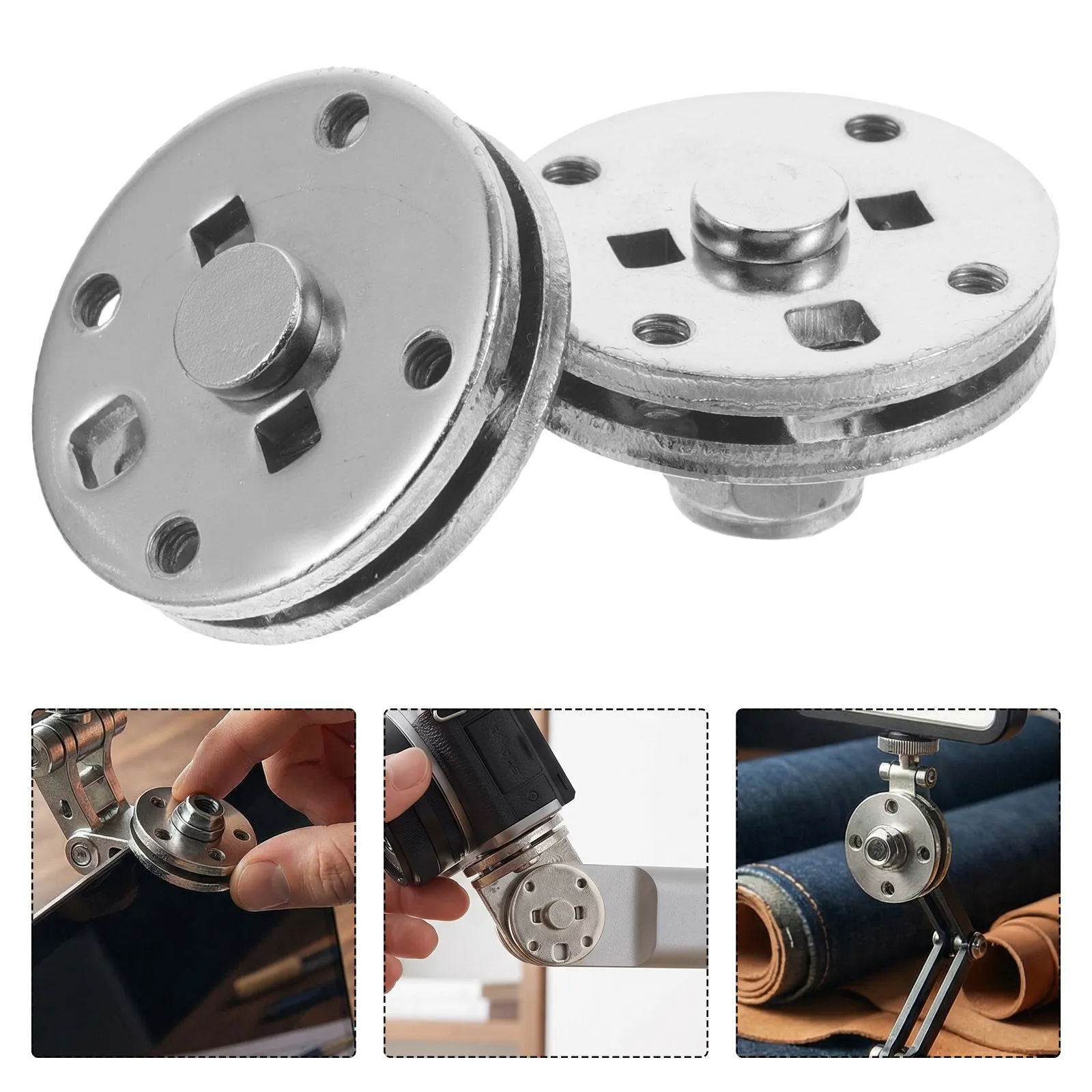 2Pcs Round Disc Damping Hinges 360 Degree Rotating Adjustable Torque Friction Rotary Damper Camera Mount Anti Drift