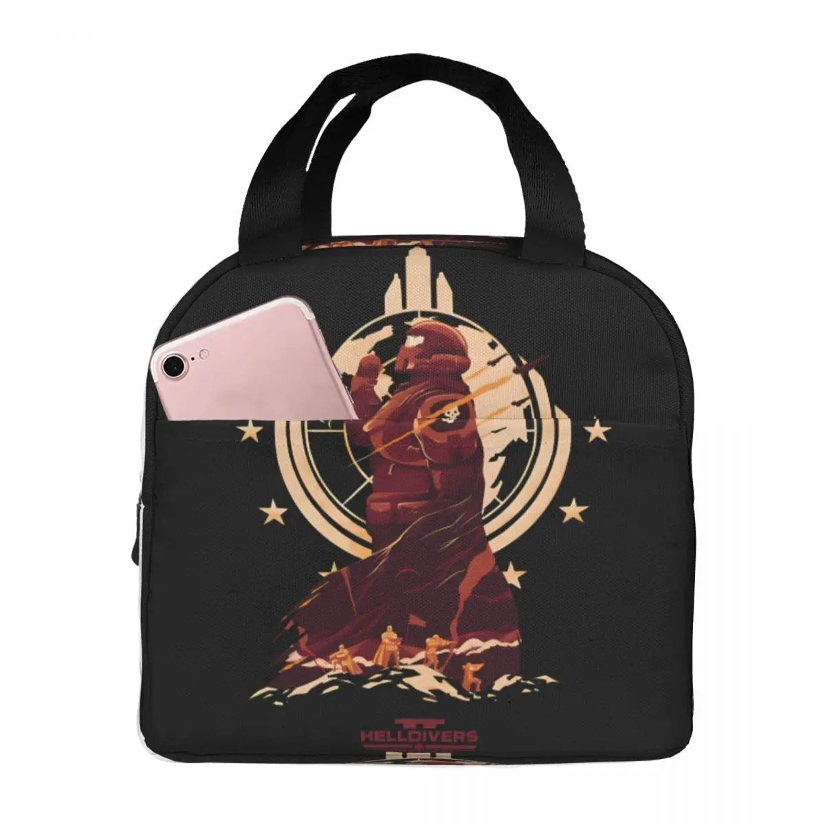 Work Charming Zipper Closure Beverage Helldivers 2 Food Preservation Bag Girl Boy｠ Lunch Food Box