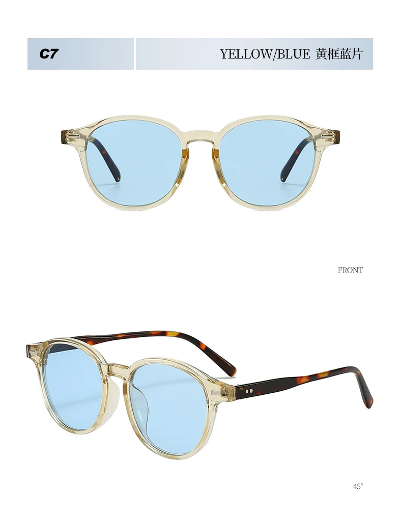 Mode Vintage Runde Sonnenbrille Mann Frauen Angeln Fahren Luxus Sonnenbrille Anti-Glare Retro Strand Shades UV400 Brillen – Detail 20