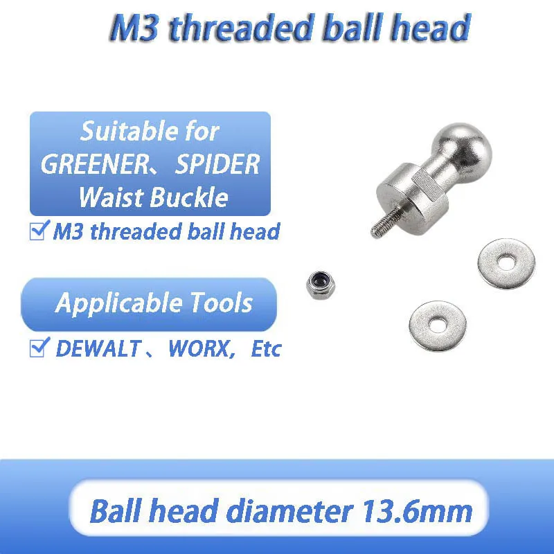 M4 Threaded Electric Drill Modification Kit Portable Power Tool Quick Hanging Storage Ball Head Multifunctional Elastic Strap