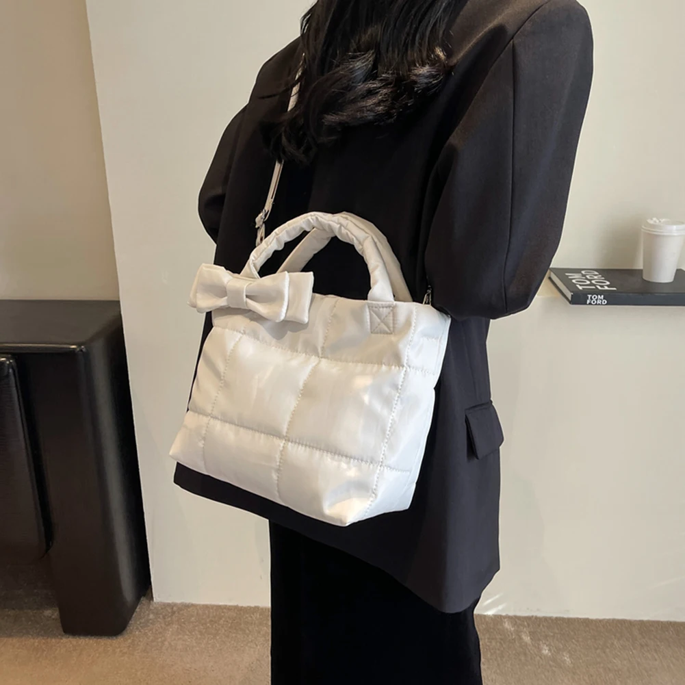 المرأة مبطن البخاخ حمل حقيبة القوس عقدة أسفل القطن المتشرد حقيبة عادية مبطن حقيبة كتف منتفخ حقيبة كروسبودي حقيبة التنقل #2