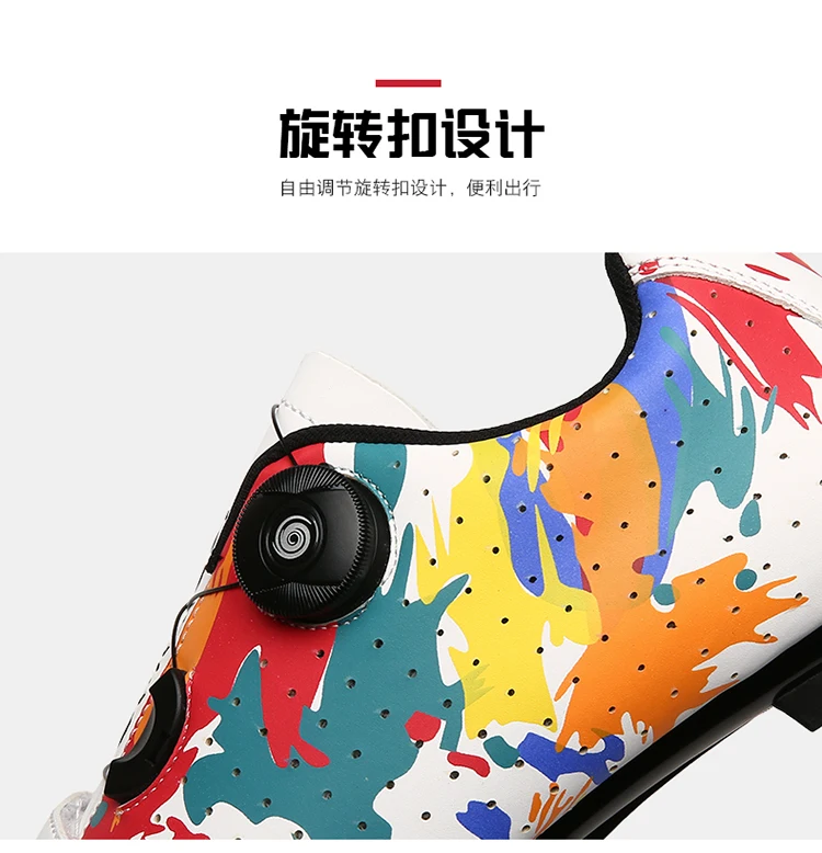 2023 MTB-Radschuhe Herren Mountainbike-Schuhe Rennrad-Straßenfahrrad-Flachschuh-Sneaker mit Klettverschluss Damen Dirt-Speed-Routen-Fahrradschuhe SPD – Detail 11