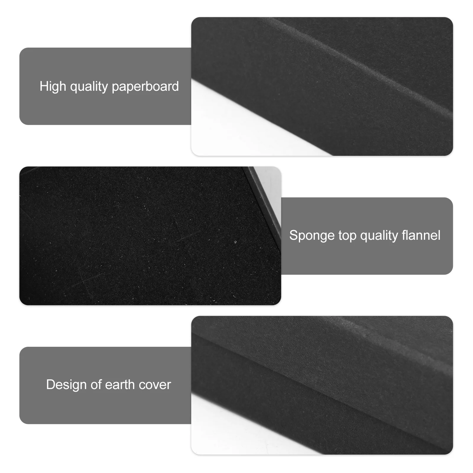 

10Pcs Practical Jewelry Wrapping Boxes Soft Sponge Insert for Delicate Accessories Black Jewelry Wrapping Boxes