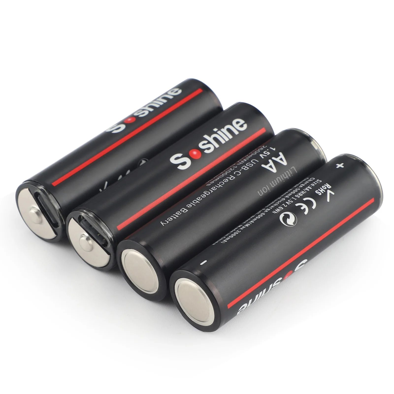 Soshine USB 1.5V 2600mWh Li-Ion AA Rechargeable Battery
