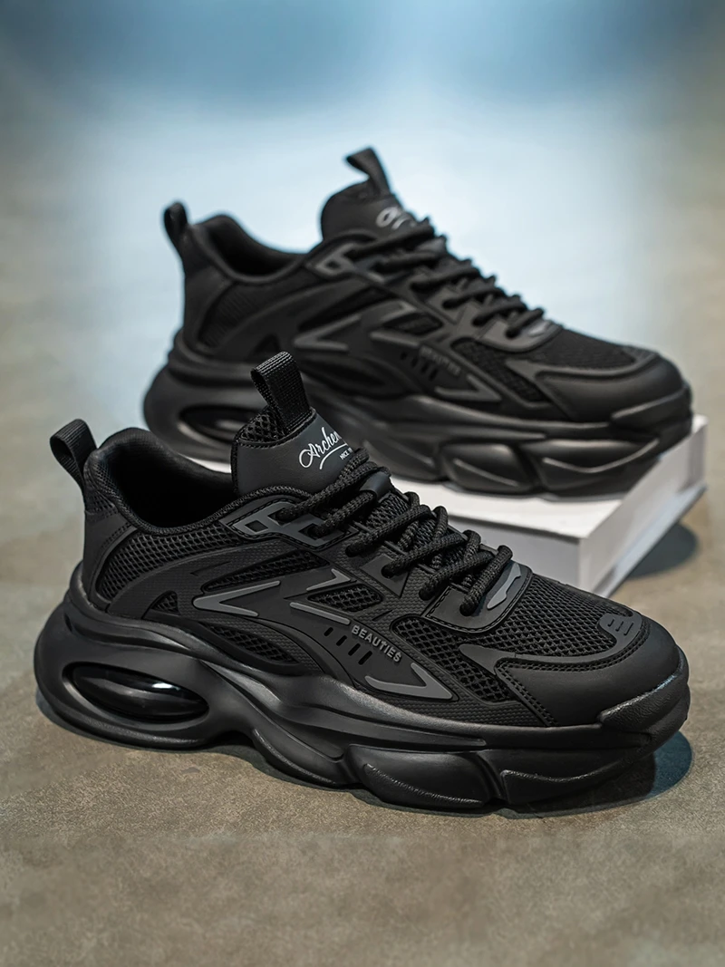 

Men's Casual Running Shoes Anti-Slip Wear-Resistant Air-Cushioned Shock-Absorption Breathable Low-Top Net-Mesh Sports Sneakers