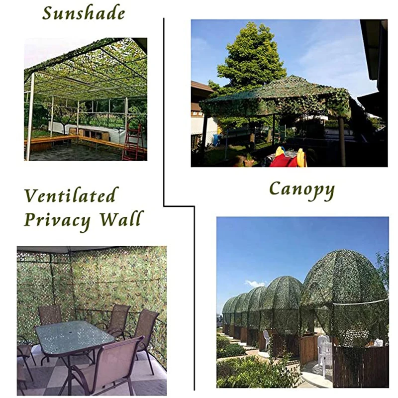 Large Camo Netting Customized 4m*4 5x5 6x6 7*7 8x8 10x10 Sun Shade Shelter Camouflage Net Woodland Garden Tent Awning Patio