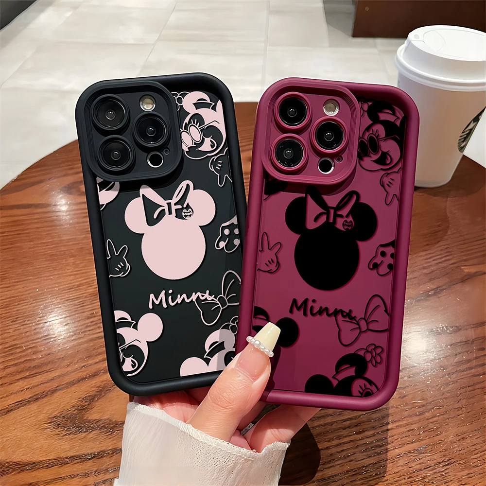 Sweet Pink Minnies Mickeys Phone Case for Huawei P20 P30 P40 P50 Mate 20 30 40 Pro Nova 7 9 10 SE Soft TPU Cover With Hand Strap