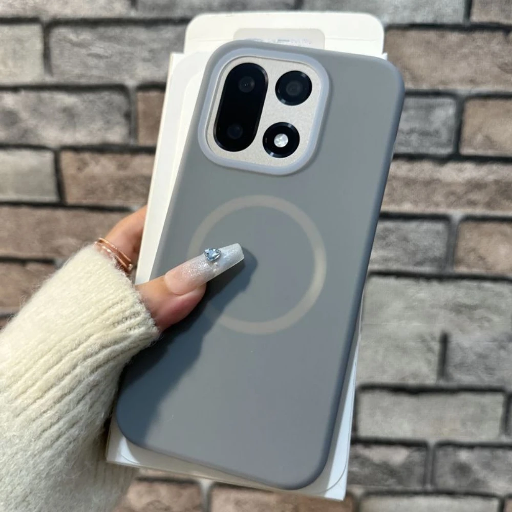 Für OnePlus 15 Hülle für Magsafe, magnetisch, luxuriöses Silikon, Anti-Fingerabdruck, komfortable Schutzhülle für OnePlus 15 Shell Bumper – Detail 3
