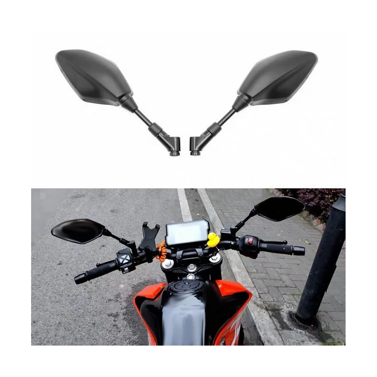 Motorcycle Rearview Mirror Reversing Auxiliary Mirror Reflector for Yamaha MT-07 MT-09