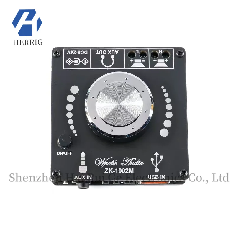 

2.0 Stereo 2*100W Bluetooth 5.0 Digital Amplifier Module with Built-in AUX/USB Interface ZK-1002M
