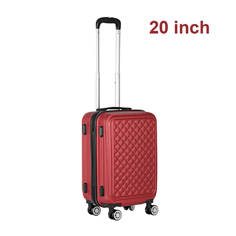 ABS Luggage Case 3-piece Set Suitcase on Wheels Large Size Red Travel Bag Mala De Viagem