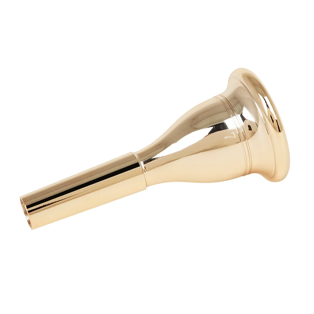 

Gold Plated Brass Tuba Mouthpiece Smooth Strong Sound Penetration Airtight Design For Gold Silver Instruments