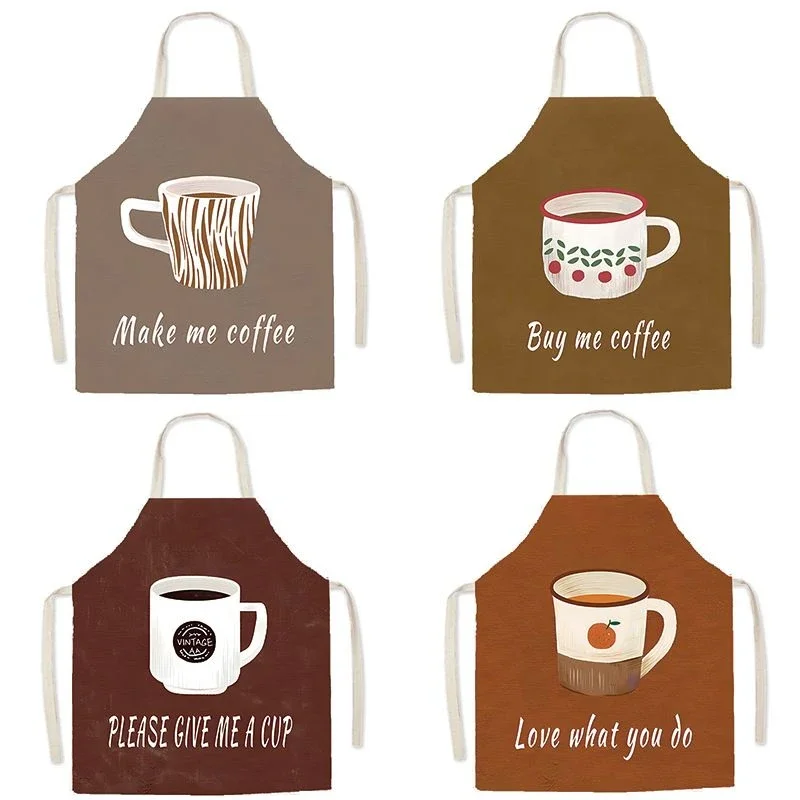 

Домашний винтажный фартук в стиле ретро Майяра, льняной кухонный фартук с талией для взрослых, без рукавов, с лямкой на шее, модный фартук