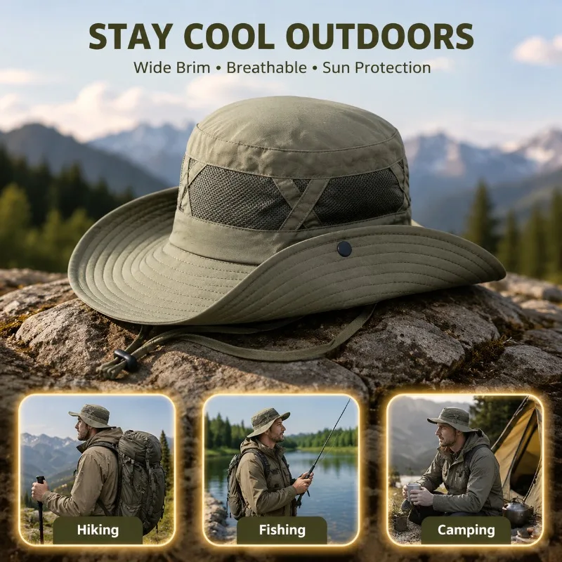 Unisex Bucket Hat Provides Effective Ultraviolet Protection for Hiking and Mountain Climbing Lightweight Sunproof Headwear