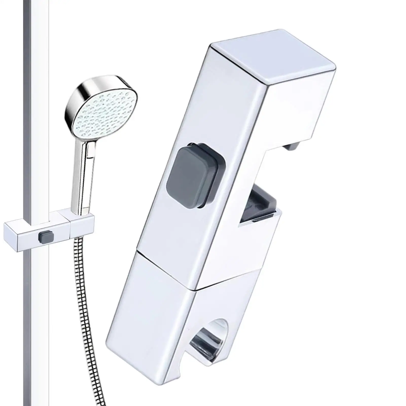 Rectangular Pipe Shower Head Holder Hand Held Shower Head Holder 360-Degree Adjustable Bracket Mounting Holder 30*18MM